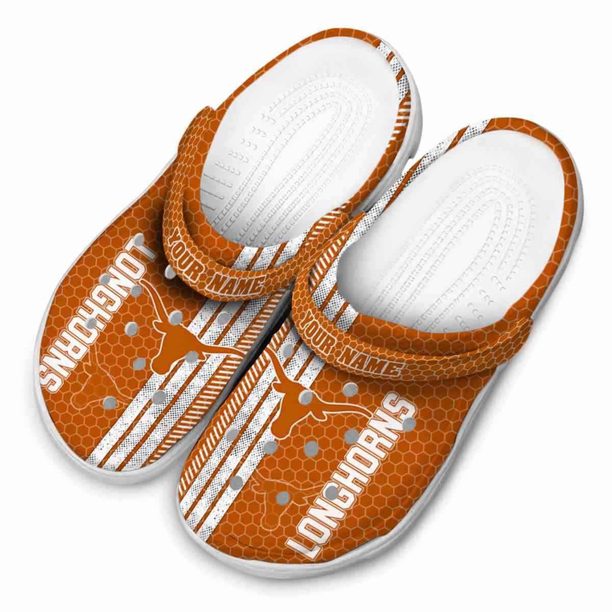 Merchidea Texas Longhorns NCAA Sport Crocs Crocband Clogs Shoes Comfortable For Men Women and Kids
