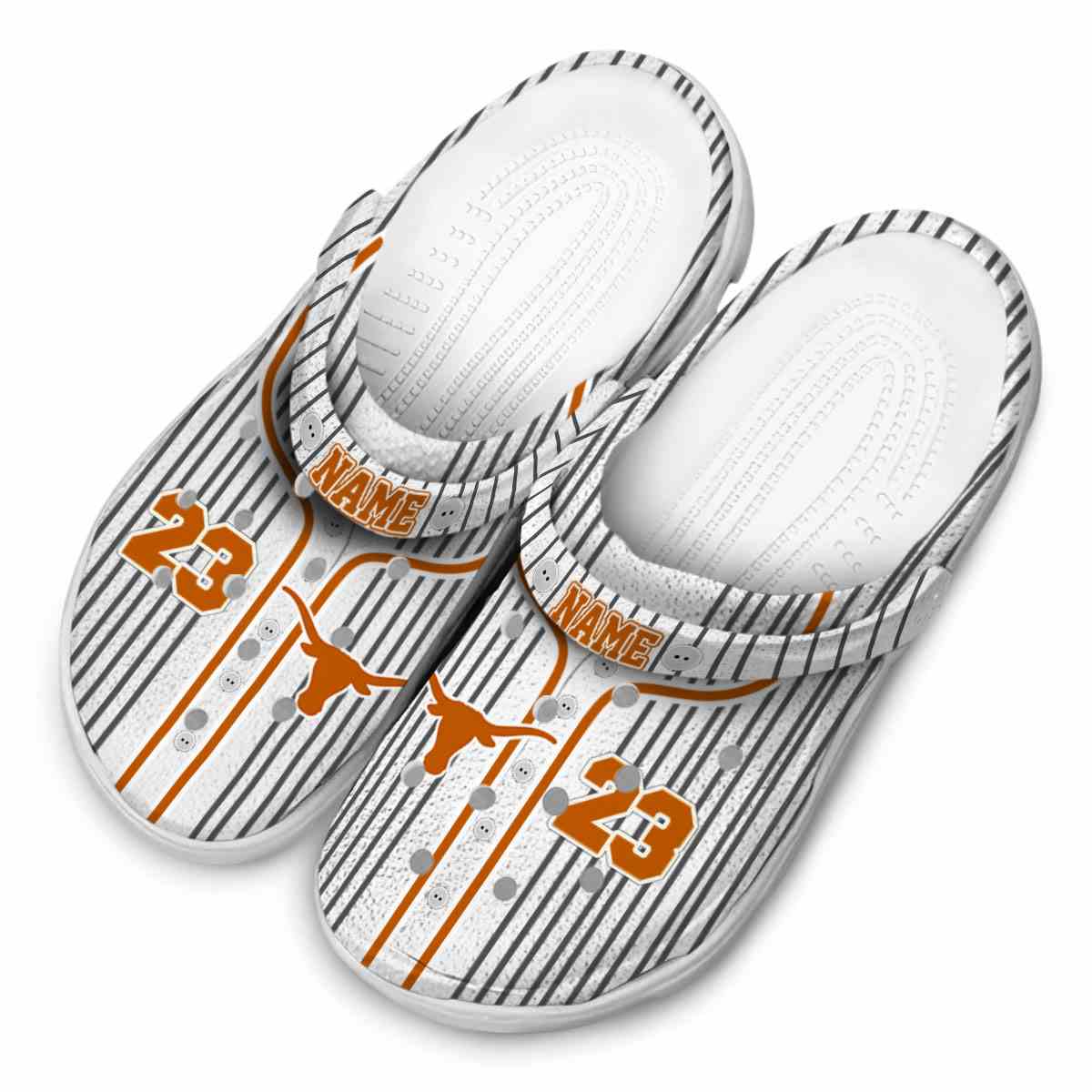 Merchidea Texas Longhorns NCAA Sport Crocs Crocband Clogs Shoes Comfortable For Men Women and Kids