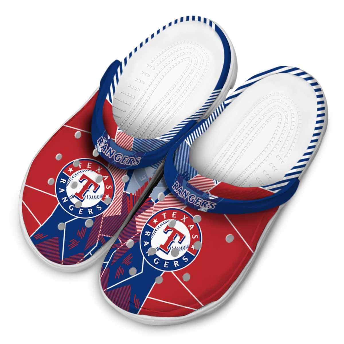 Merchidea Texas Rangers MLB Sport Crocs Crocband Clogs Shoes Comfortable For Men Women and Kids