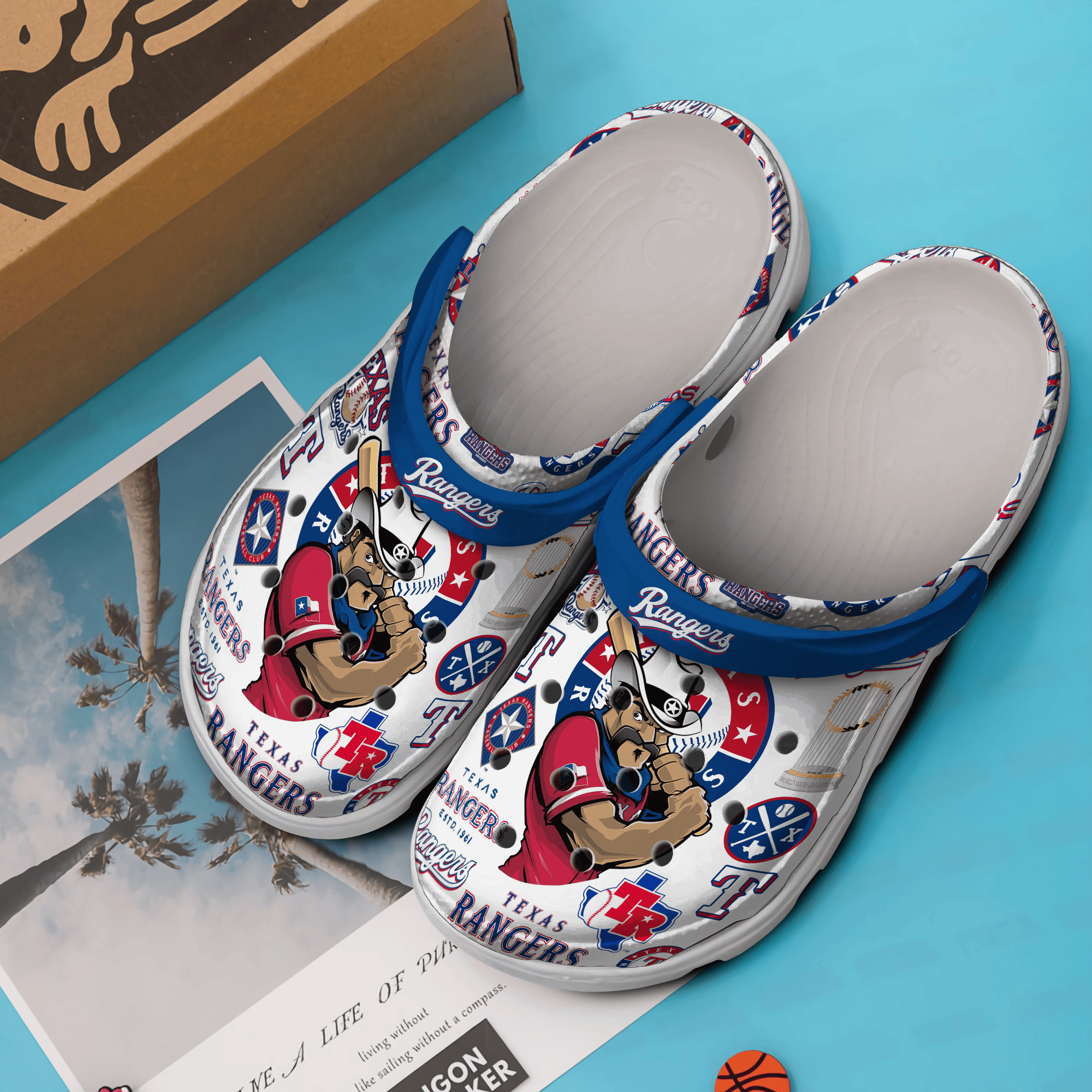 Merchidea Texas Rangers MLB Sport Crocs Crocband Clogs Shoes Comfortable For Men Women and Kids