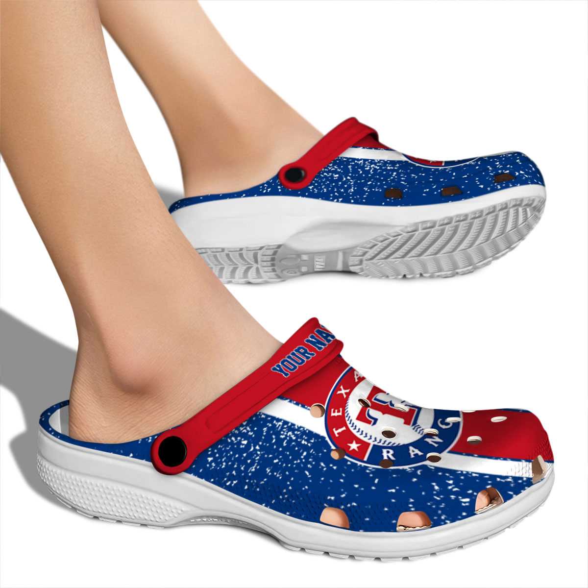 Merchidea Texas Rangers MLB Sport Crocs Crocband Clogs Shoes Comfortable For Men Women and Kids