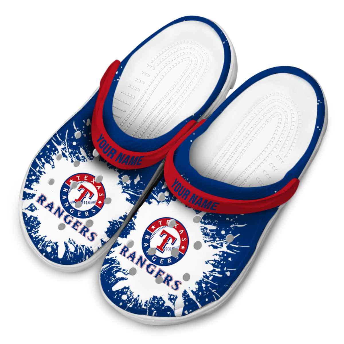 Merchidea Texas Rangers MLB Sport Crocs Crocband Clogs Shoes Comfortable For Men Women and Kids