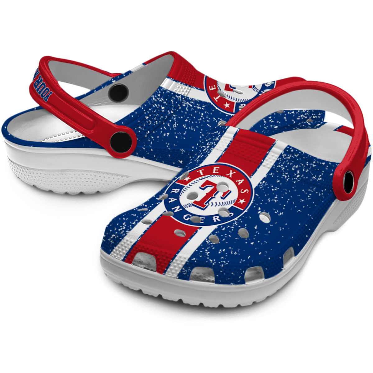 Merchidea Texas Rangers MLB Sport Crocs Crocband Clogs Shoes Comfortable For Men Women and Kids