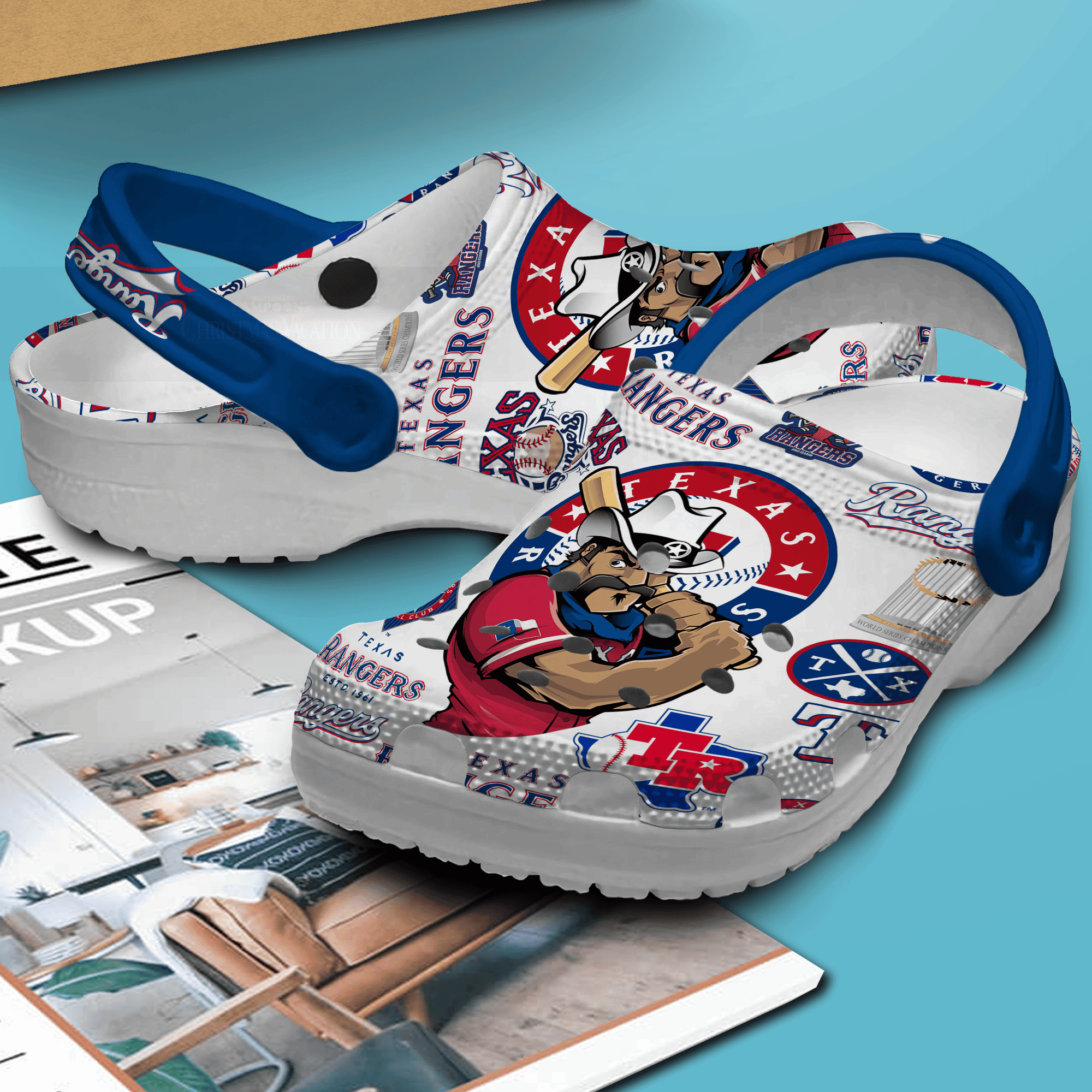 Merchidea Texas Rangers MLB Sport Crocs Crocband Clogs Shoes Comfortable For Men Women and Kids