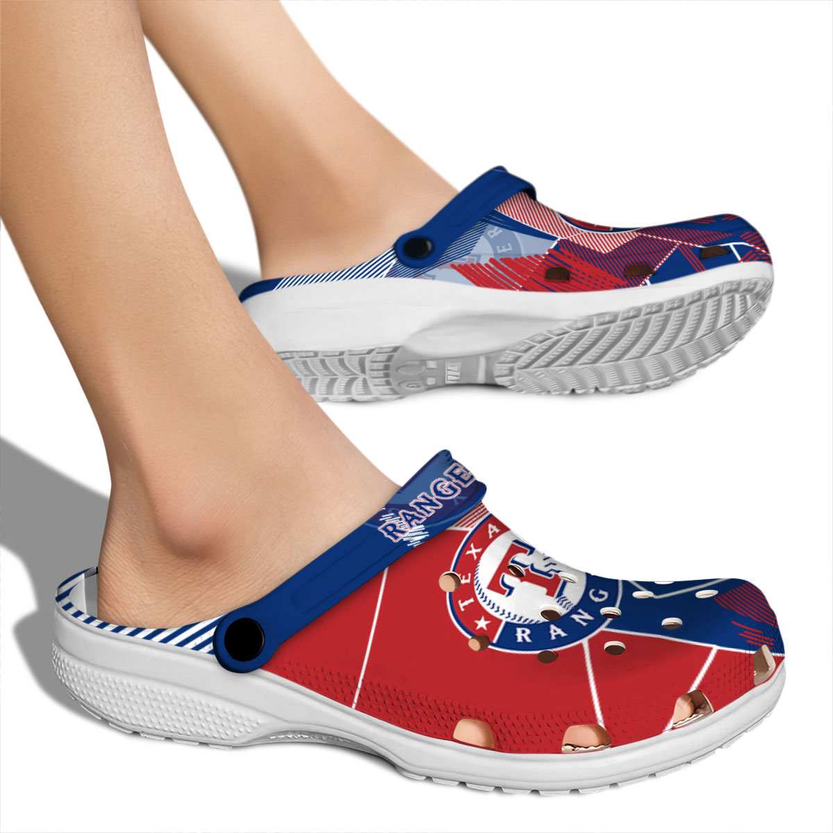 Merchidea Texas Rangers MLB Sport Crocs Crocband Clogs Shoes Comfortable For Men Women and Kids