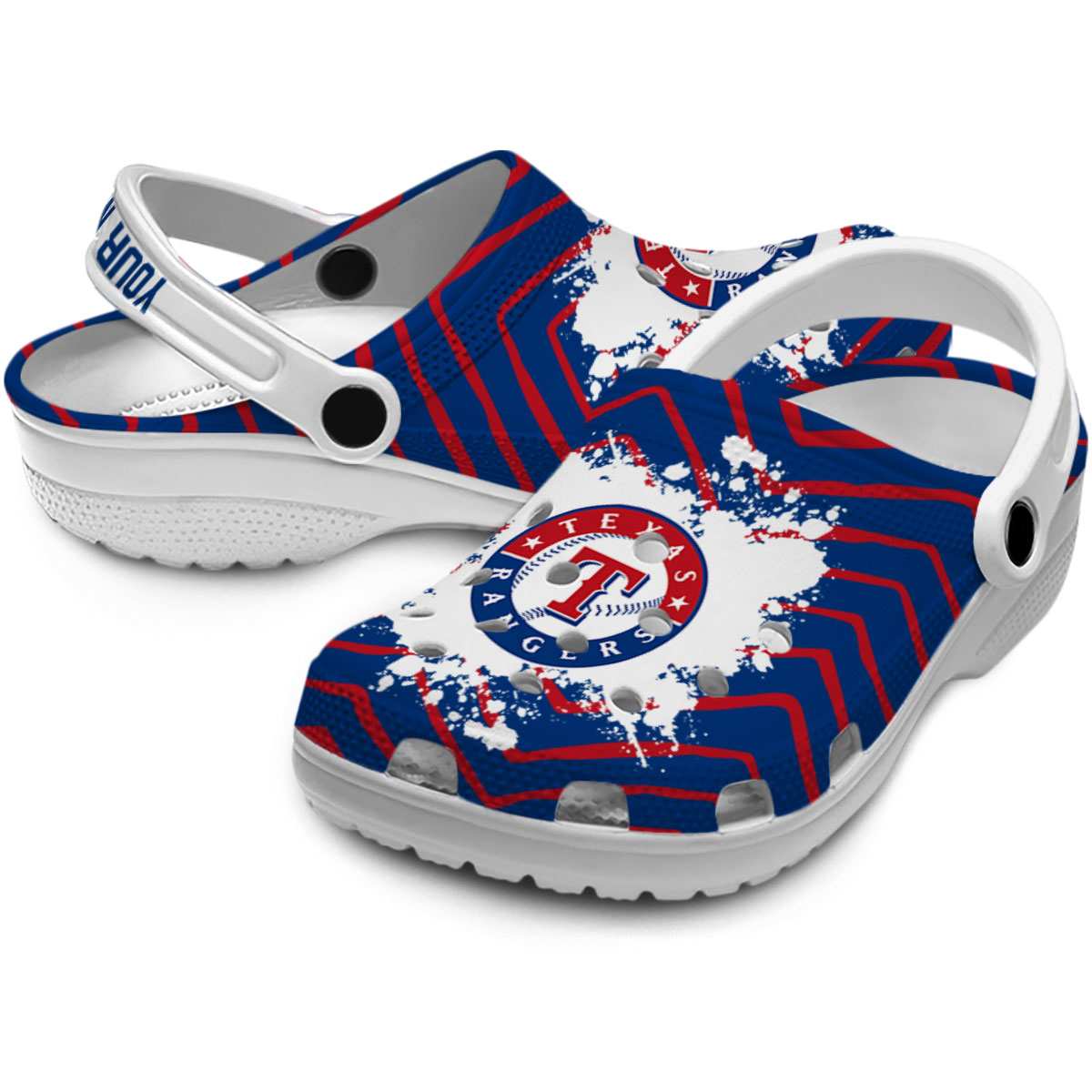 Merchidea Texas Rangers MLB Sport Crocs Crocband Clogs Shoes Comfortable For Men Women and Kids