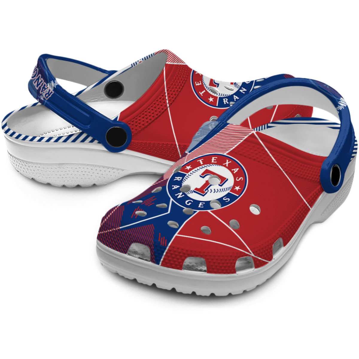 Merchidea Texas Rangers MLB Sport Crocs Crocband Clogs Shoes Comfortable For Men Women and Kids