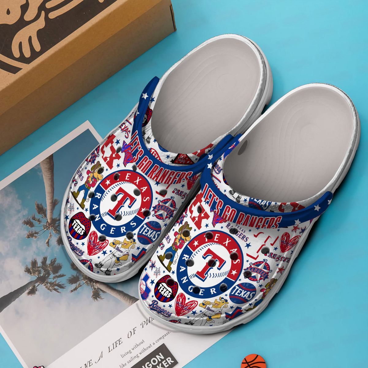 Merchidea Texas Rangers MLB Sport Crocs Crocband Clogs Shoes Comfortable For Men Women and Kids