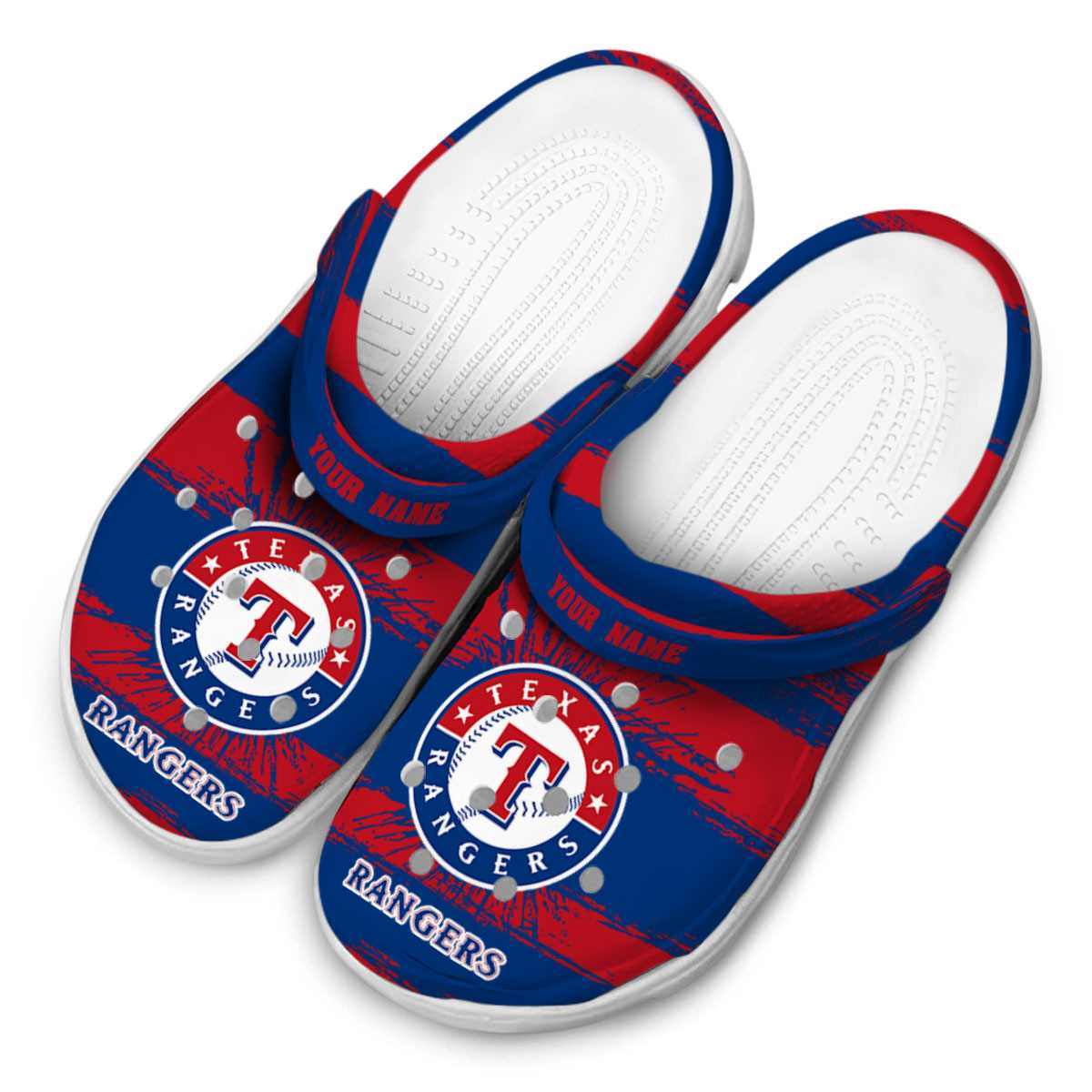 Merchidea Texas Rangers MLB Sport Crocs Crocband Clogs Shoes Comfortable For Men Women and Kids