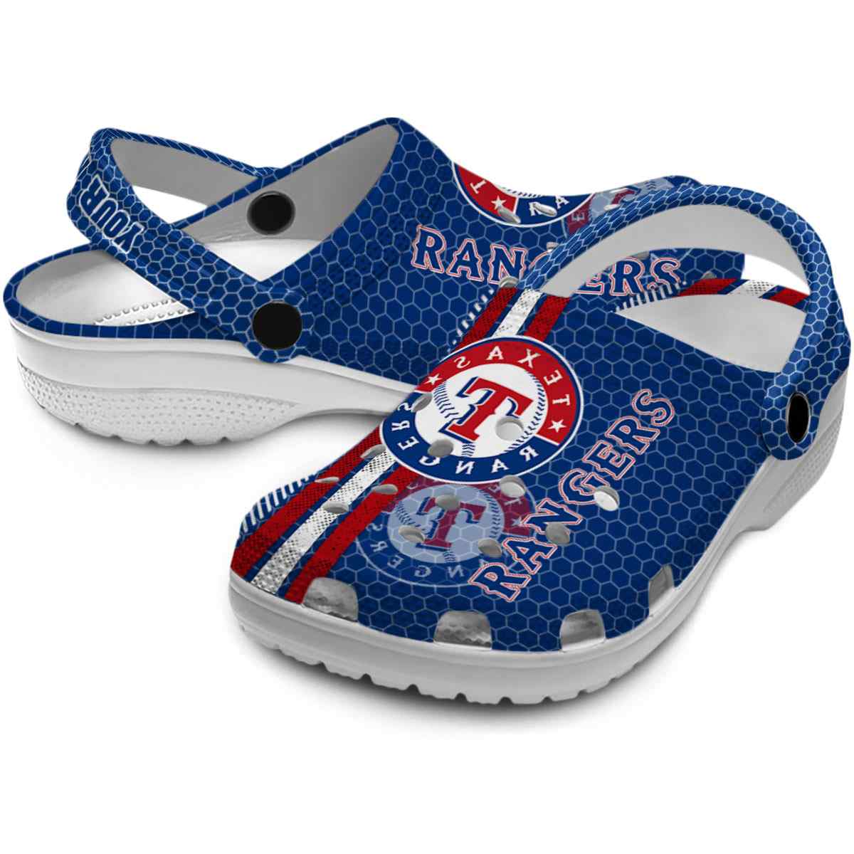 Merchidea Texas Rangers MLB Sport Crocs Crocband Clogs Shoes Comfortable For Men Women and Kids