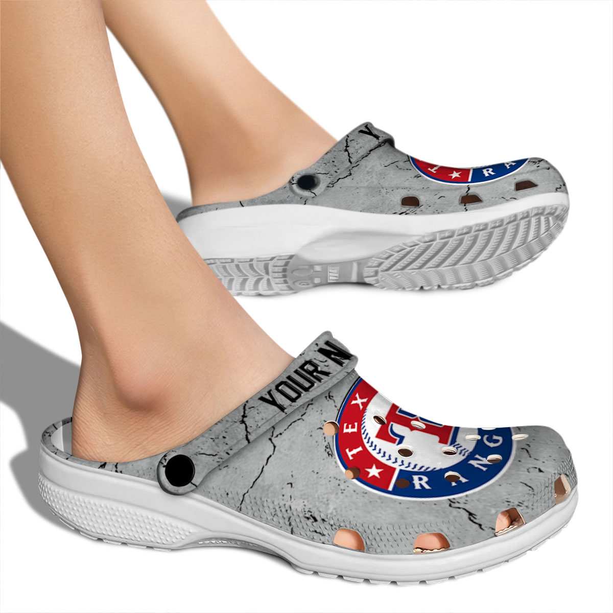 Merchidea Texas Rangers MLB Sport Crocs Crocband Clogs Shoes Comfortable For Men Women and Kids
