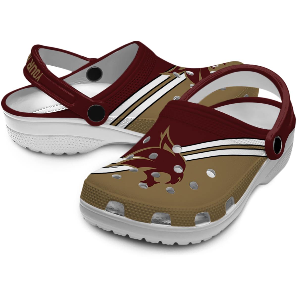 Merchidea Texas State Bobcats NCAA Sport Crocs Crocband Clogs Shoes Comfortable For Men Women and Kids