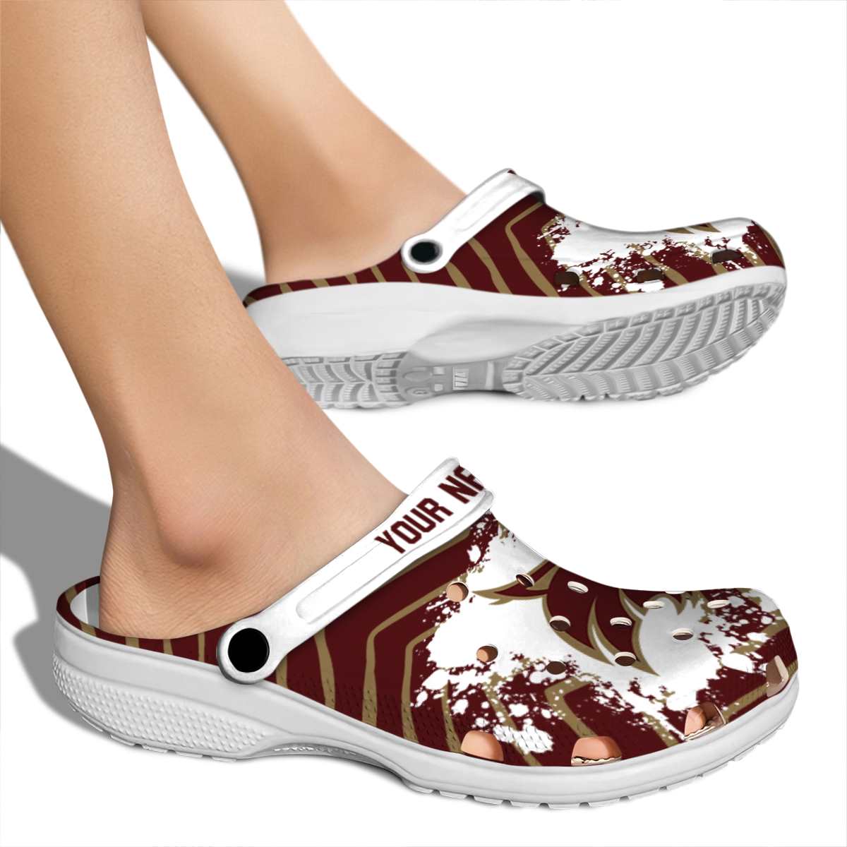 Merchidea Texas State Bobcats NCAA Sport Crocs Crocband Clogs Shoes Comfortable For Men Women and Kids