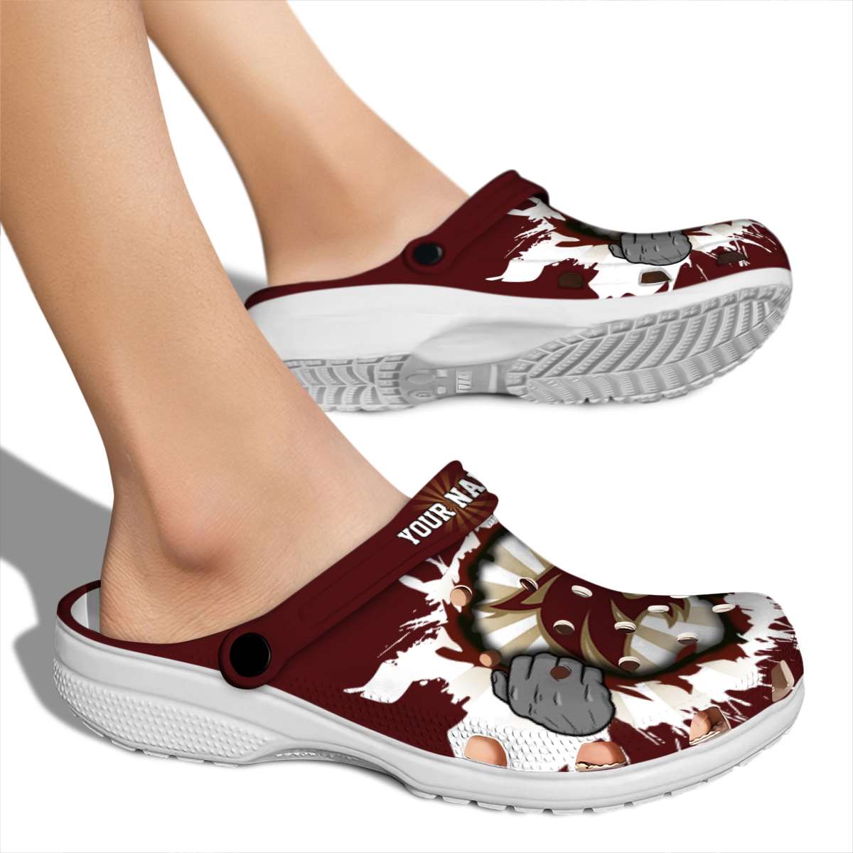 Merchidea Texas State Bobcats NCAA Sport Crocs Crocband Clogs Shoes Comfortable For Men Women and Kids