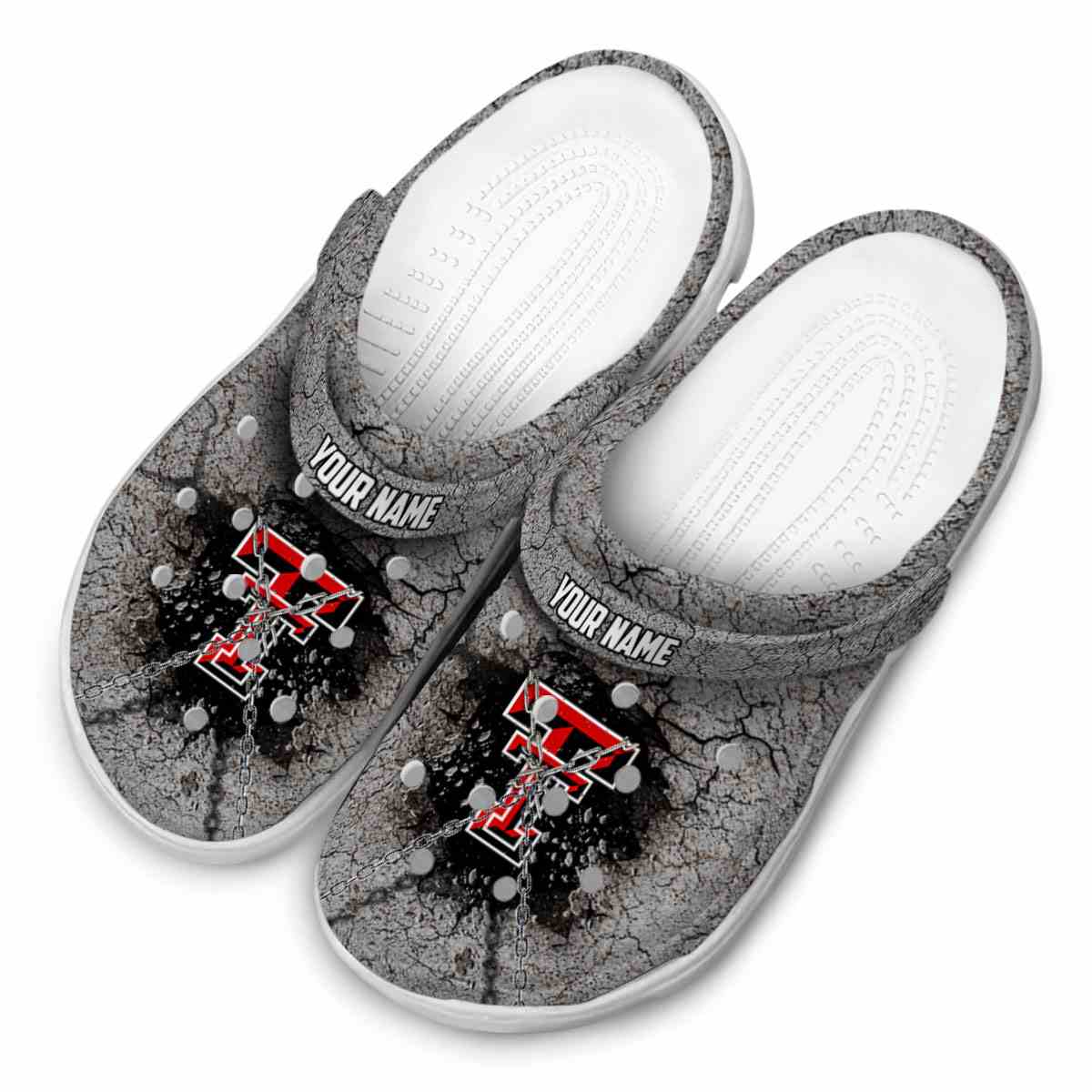 Merchidea Texas Tech Red Raiders NCAA Sport Crocs Crocband Clogs Shoes Comfortable For Men Women and Kids