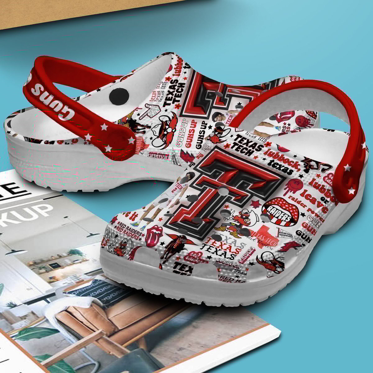 Merchidea Texas Tech Red Raiders NCAA Sport Crocs Crocband Clogs Shoes Comfortable For Men Women and Kids