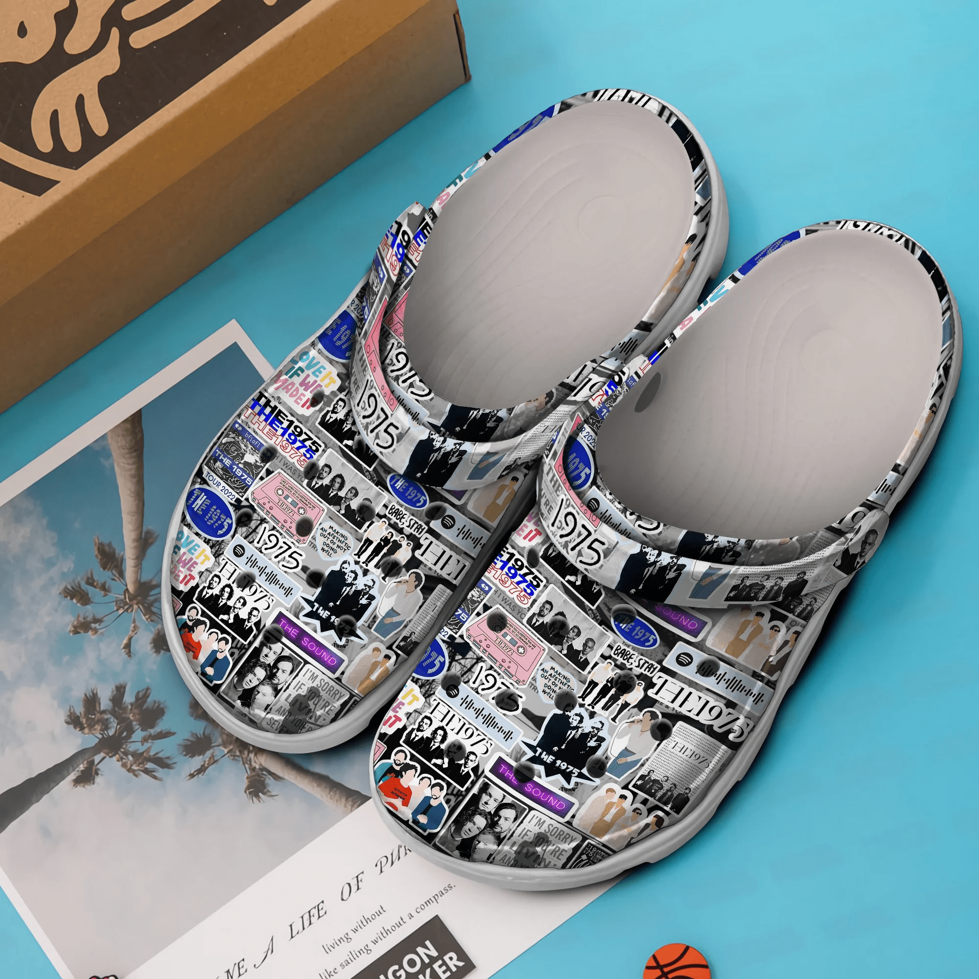 Merchidea the 1975 Lollapalooza Music Crocs Crocband Clogs Shoes Comfortable For Men Women and Kids