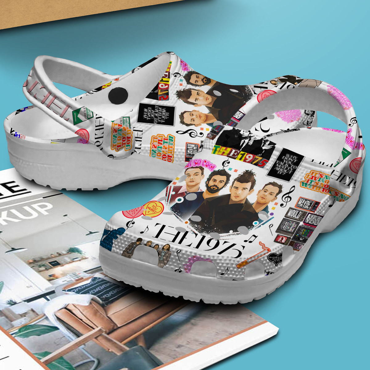 Merchidea The 1975 Music Crocs Crocband Clogs Shoes Comfortable For Men Women and Kids