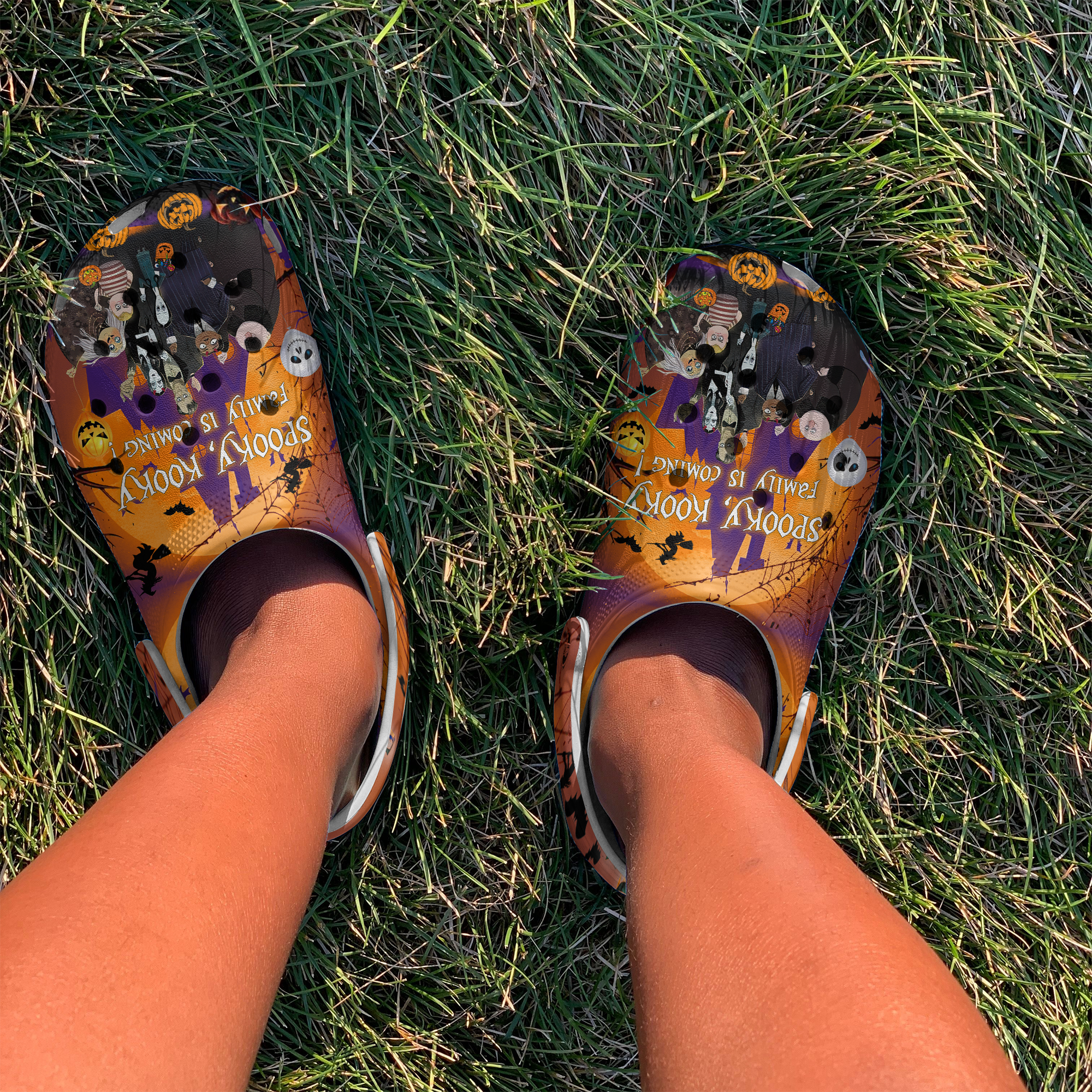 Merchidea The Addams Family Cartoon Crocs Crocband Clogs Shoes Comfortable For Men Women and Kids