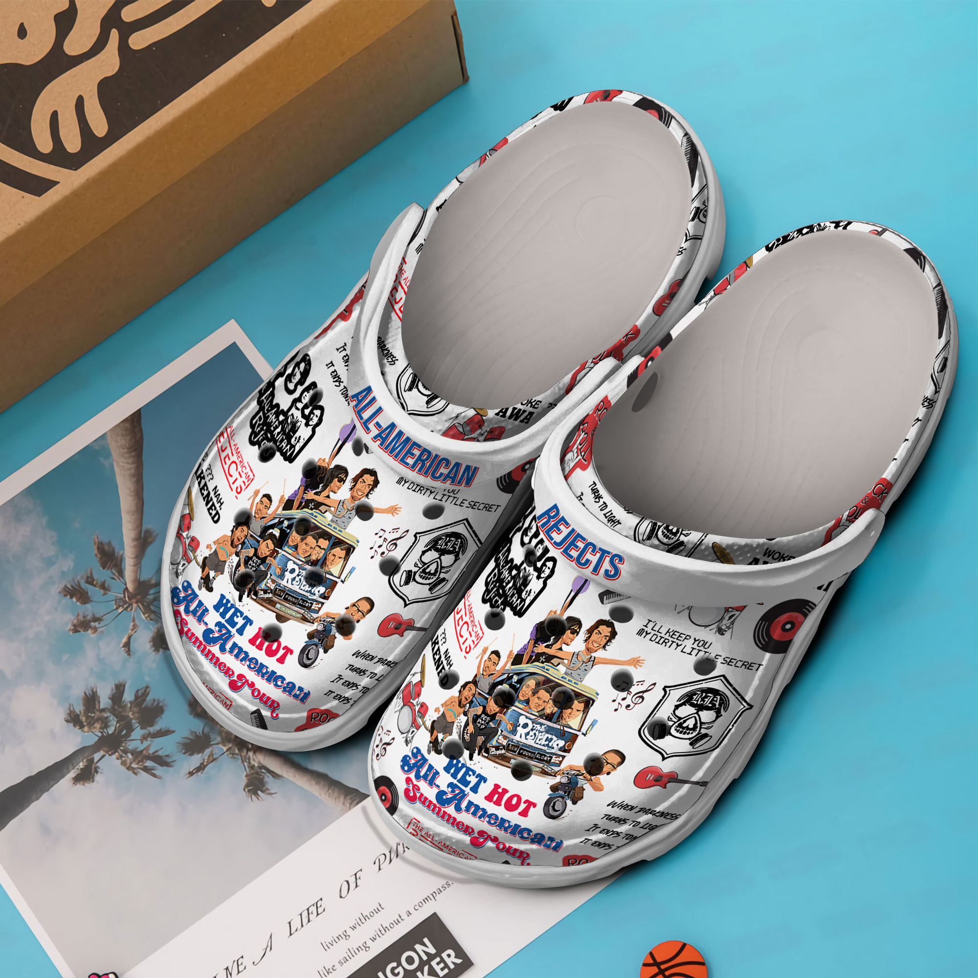 Merchidea The All American Rejects Music Crocs Crocband Clogs Shoes Comfortable For Men Women and Kids