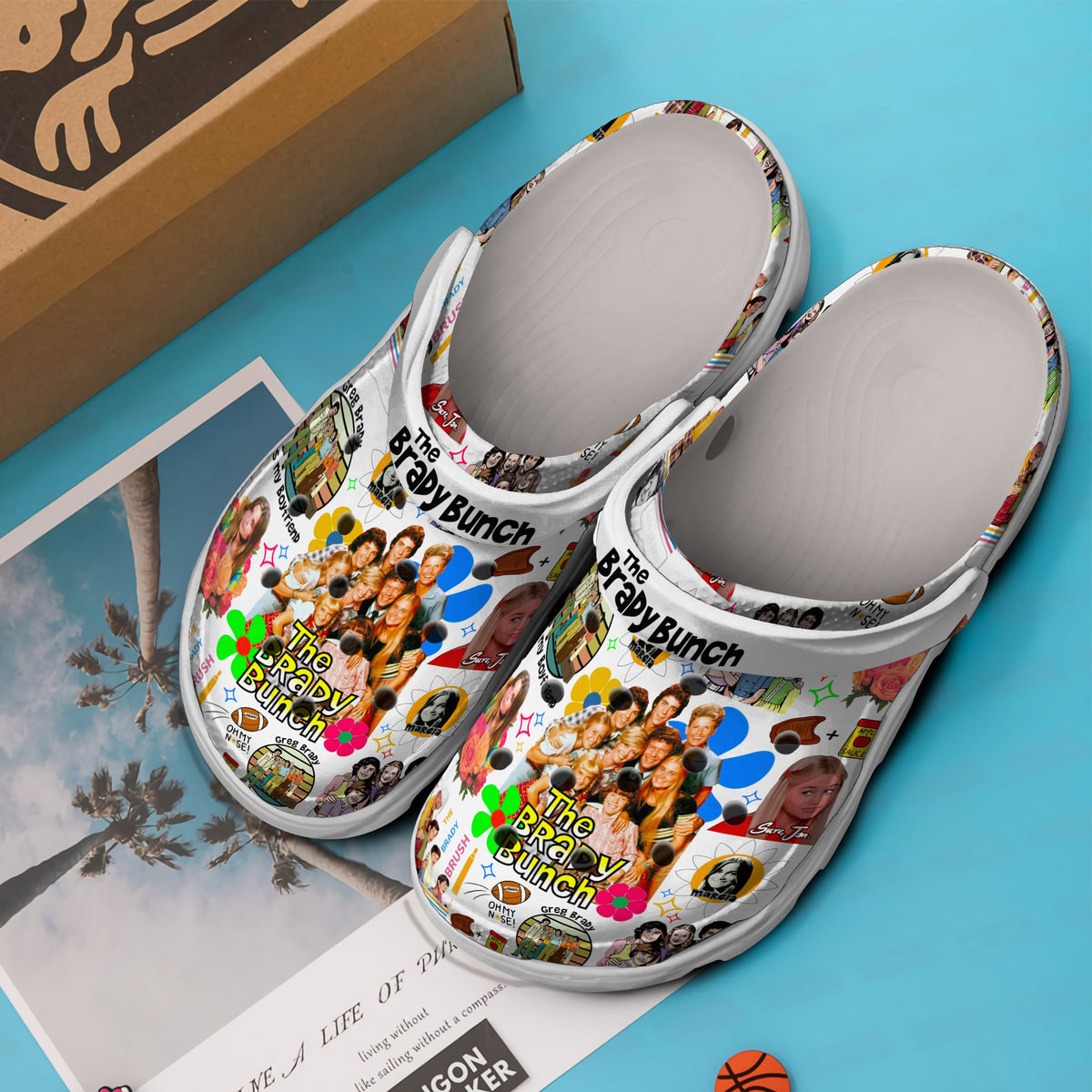 Merchidea The Brady Bunch TV Series Crocs Crocband Clogs Shoes Comfortable For Men Women and Kids