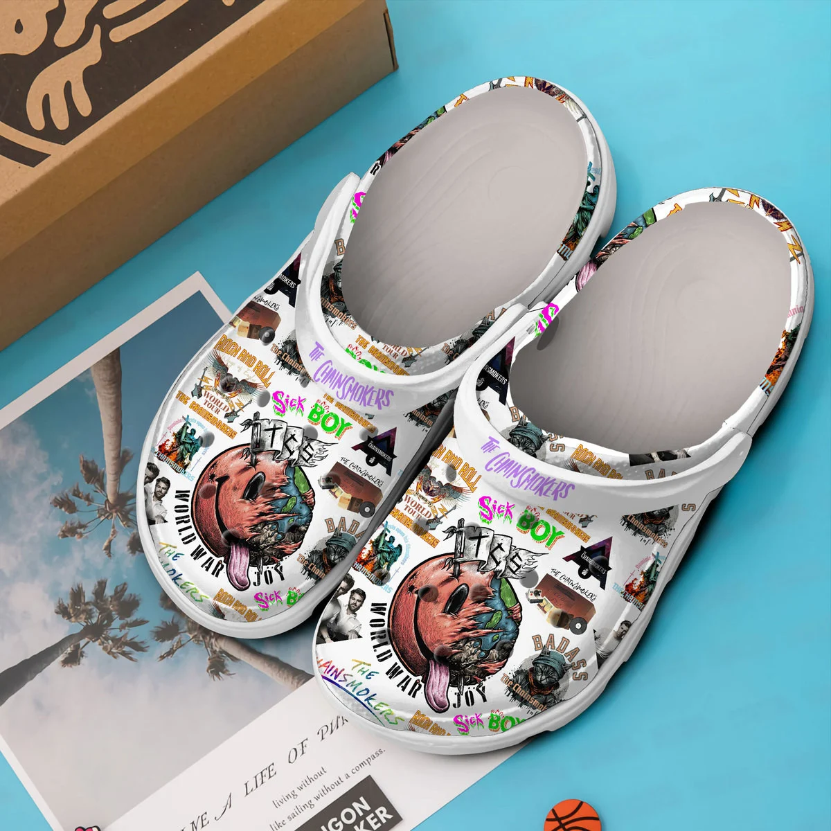 Merchidea The Chainsmokers Music Crocs Crocband Clogs Shoes For Men Women and Kids