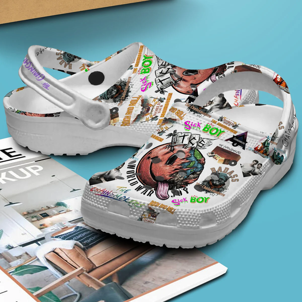 Merchidea The Chainsmokers Music Crocs Crocband Clogs Shoes For Men Women and Kids