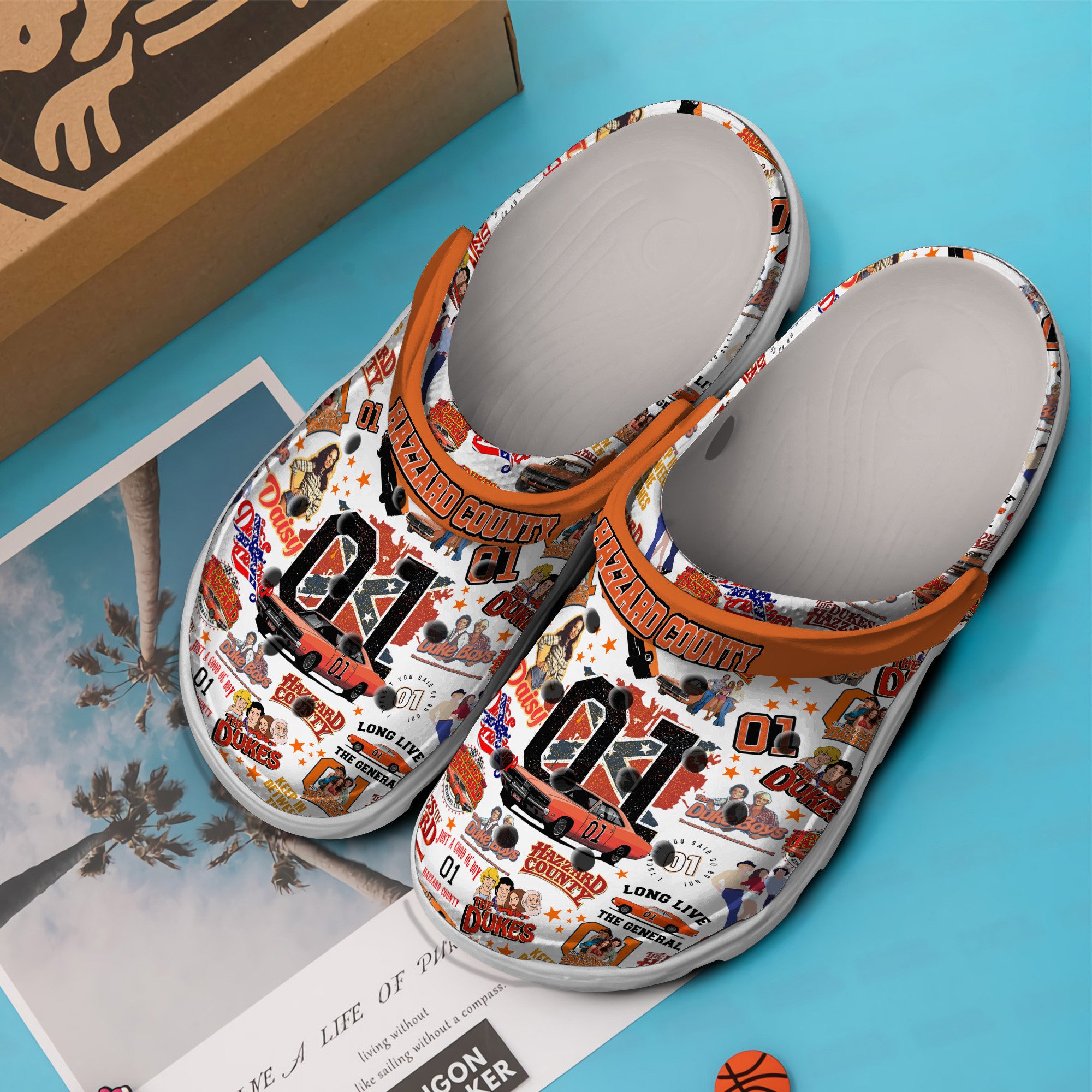 Merchidea The Dukes of Hazzard TV Series Crocs Crocband Clogs Shoes Comfortable For Men Women and Kids