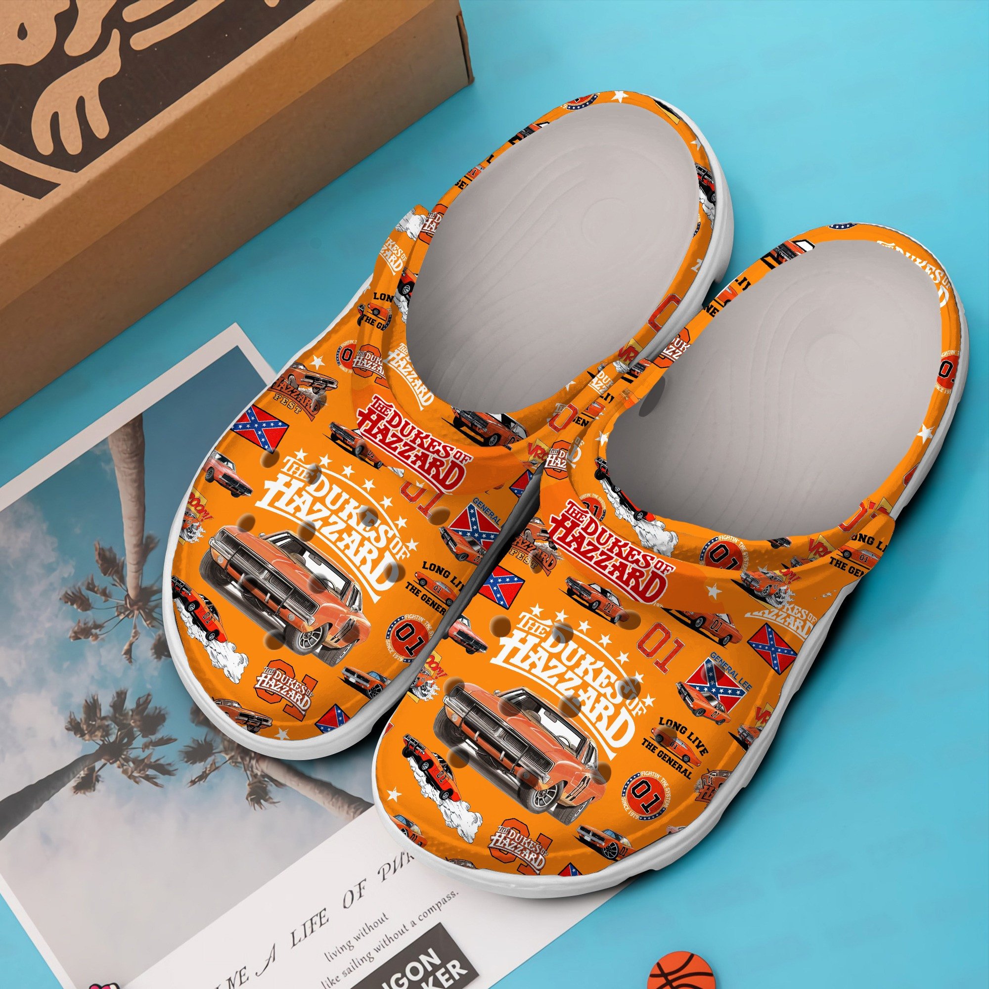 Merchidea The Dukes Of Hazzard TV Series Crocs Crocband Clogs Shoes Comfortable For Men Women and Kids