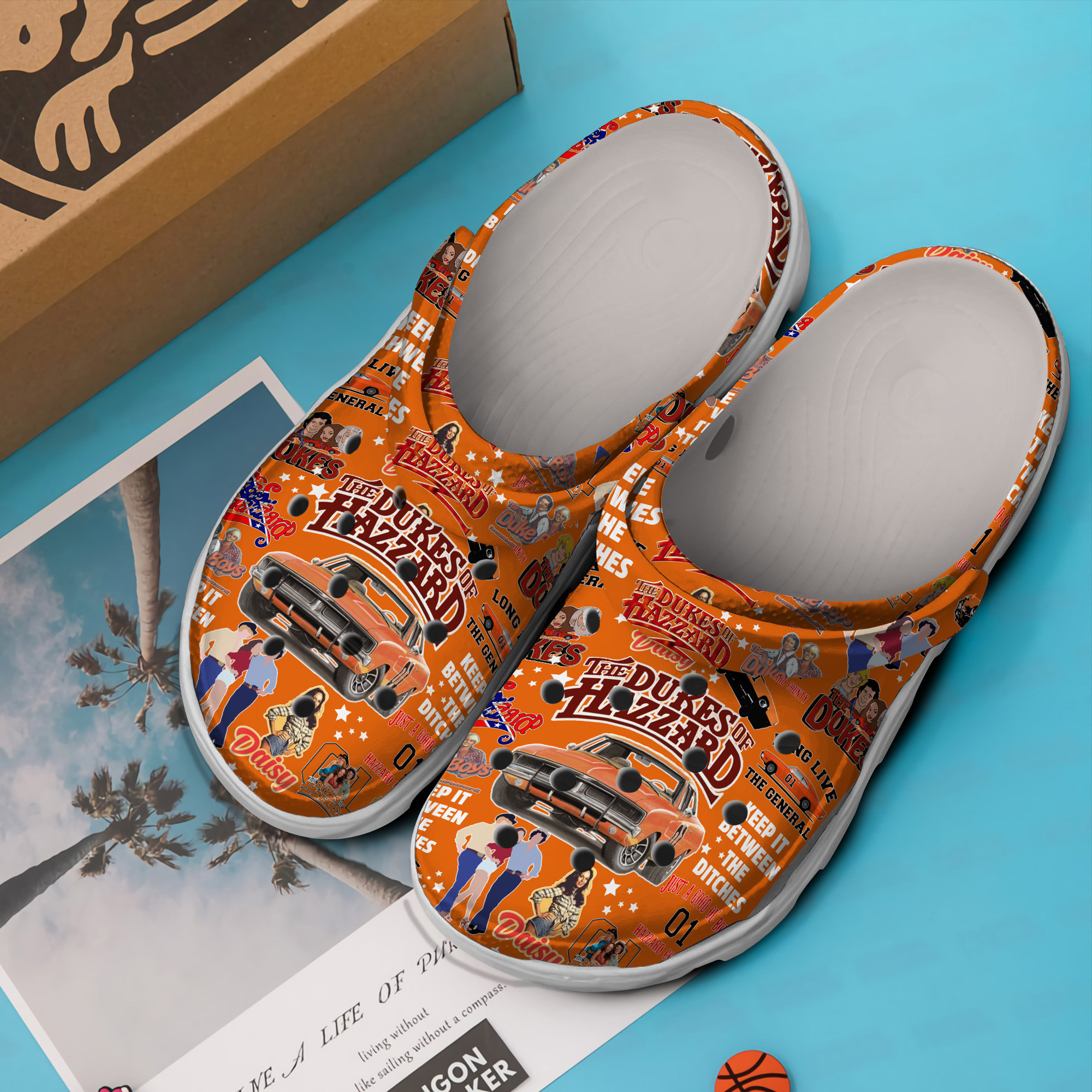 Merchidea The Dukes Of Hazzard TV Series Crocs Crocband Clogs Shoes Comfortable For Men Women and Kids