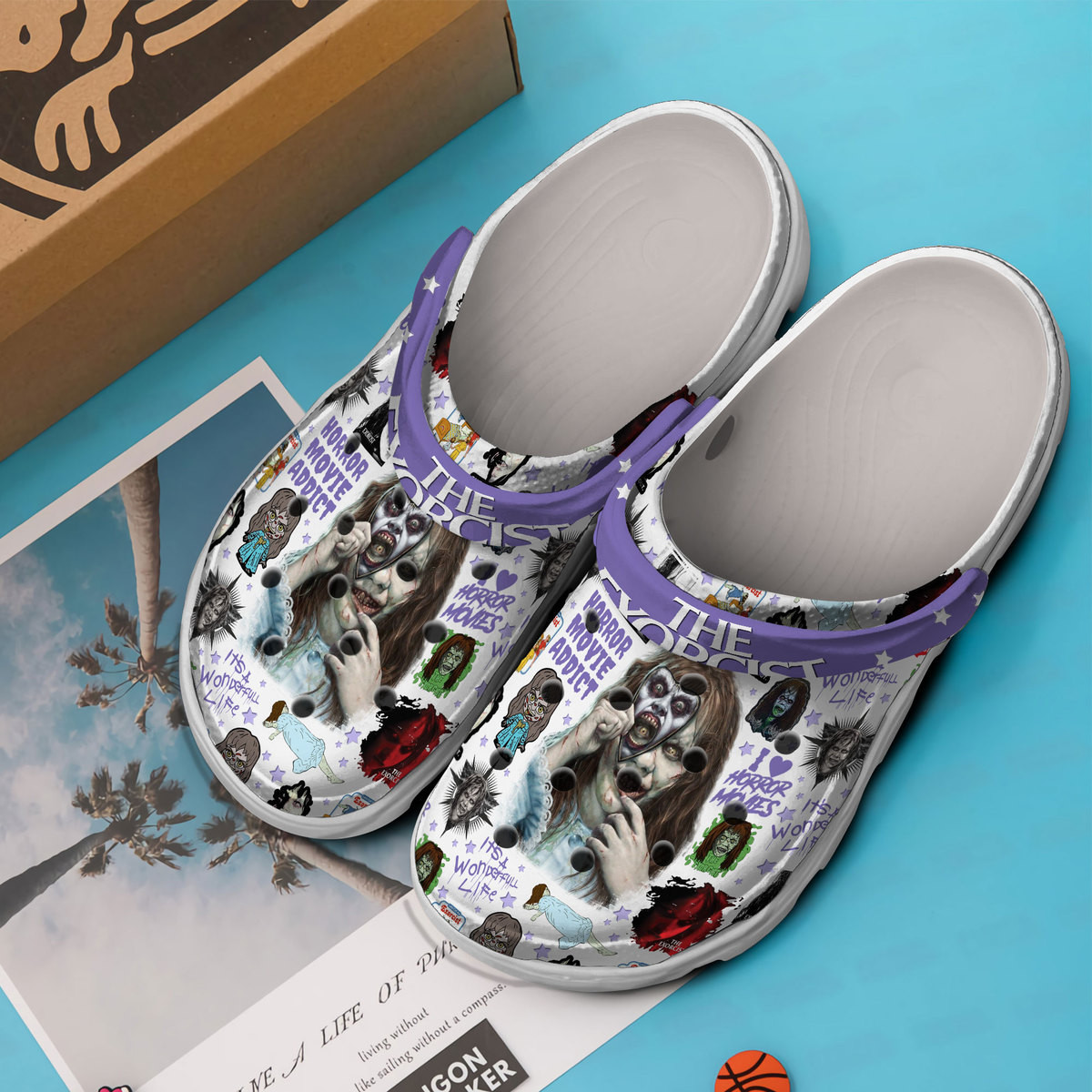 Merchidea The Exorcist Movie Crocs Crocband Clogs Shoes Comfortable For Men Women and Kids