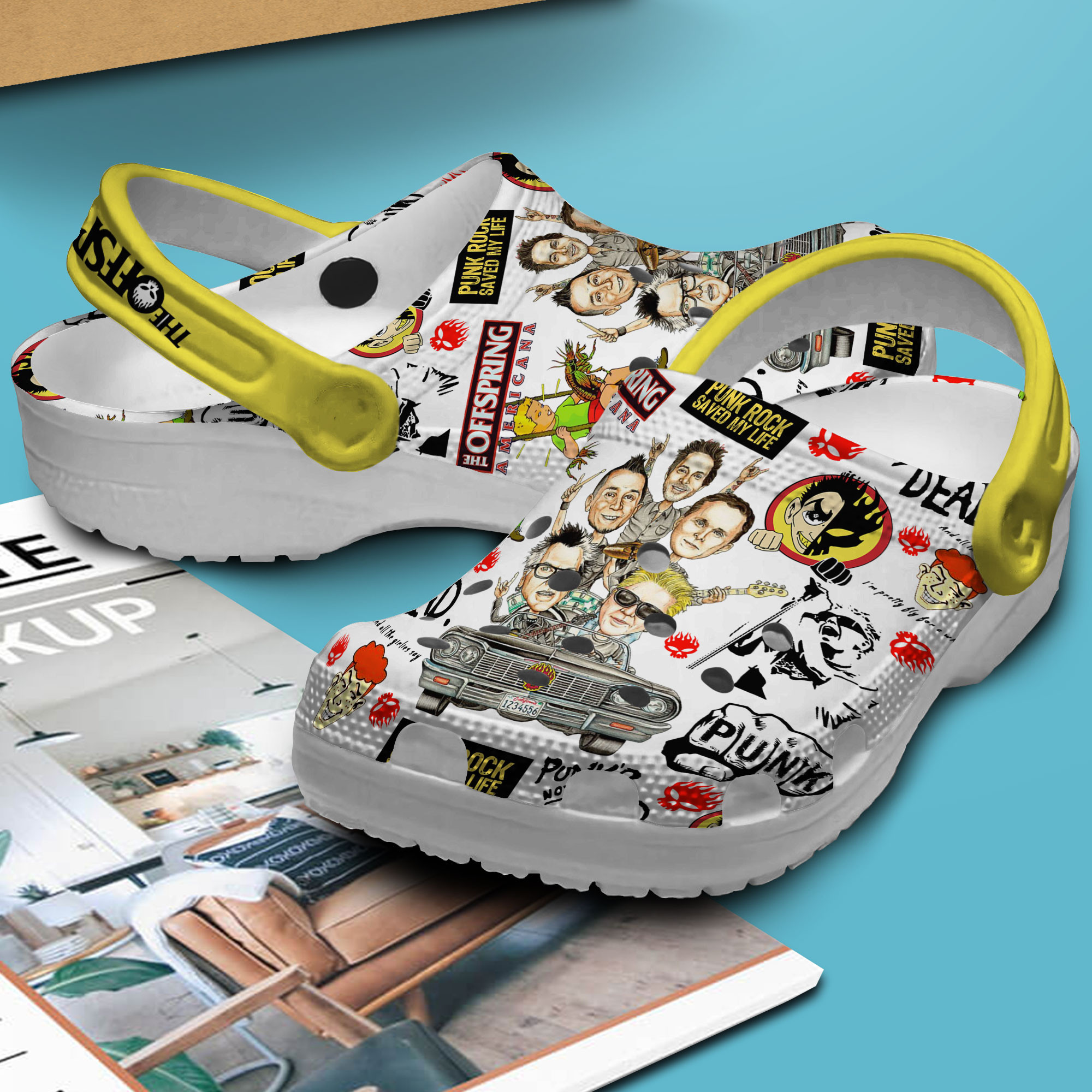 Merchidea The Ffspring Music Crocs Crocband Clogs Shoes Comfortable For Men Women and Kids