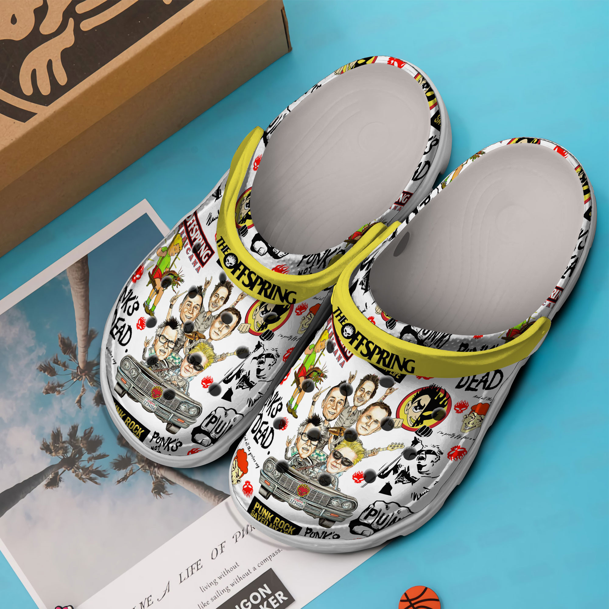 Merchidea The Ffspring Music Crocs Crocband Clogs Shoes Comfortable For Men Women and Kids