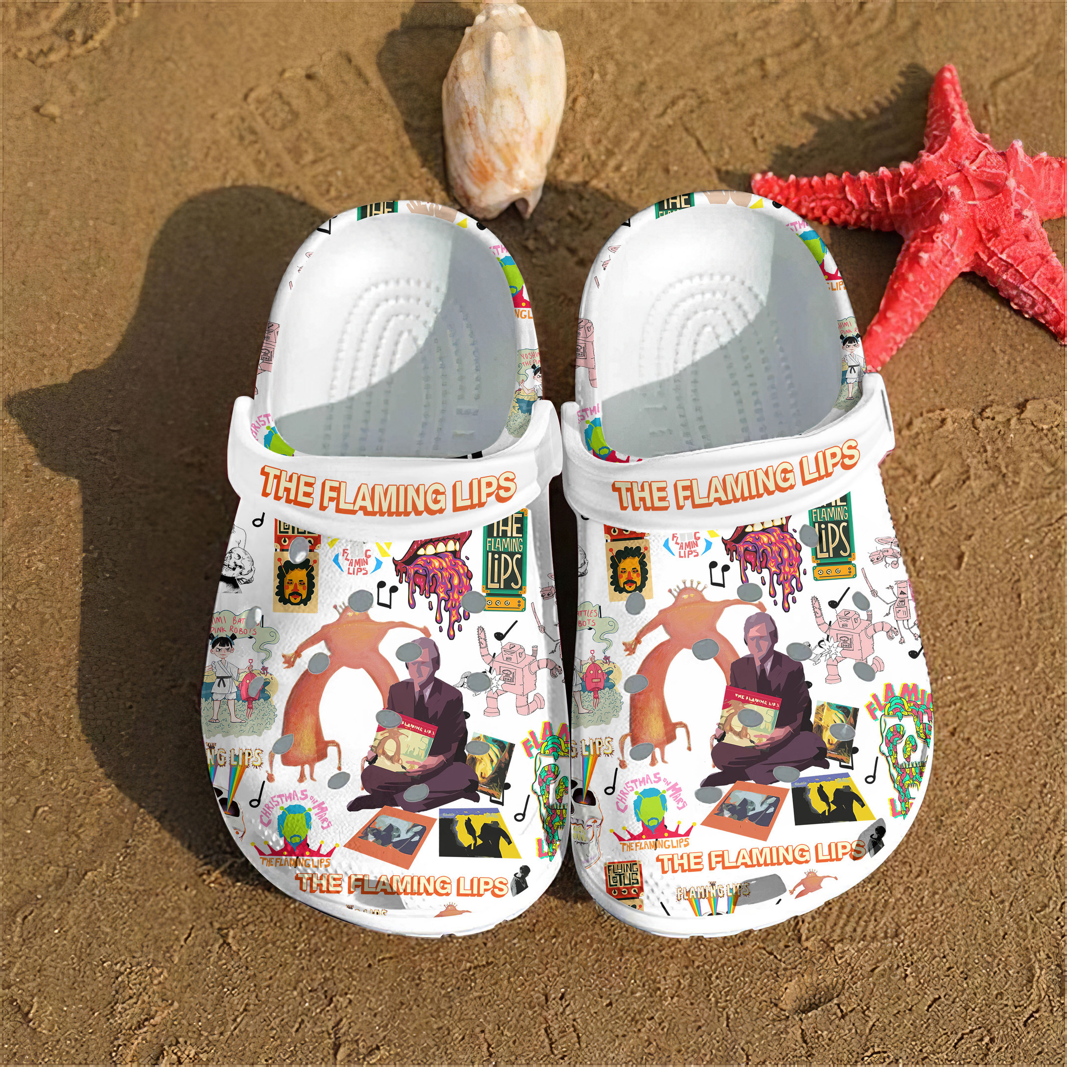Merchidea The Flaming Lips Music Crocs Crocband Clogs Shoes Comfortable For Men Women and Kids