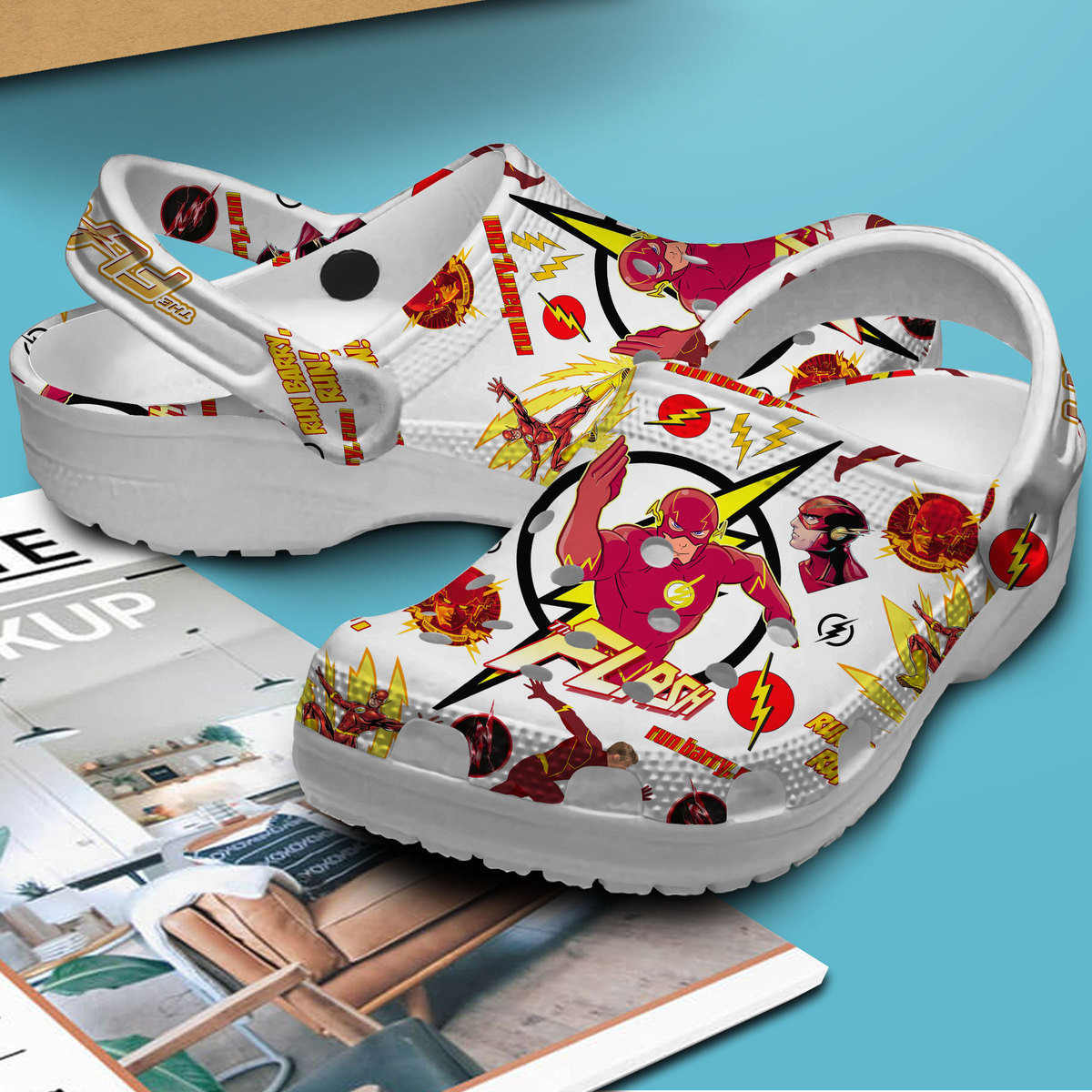 Merchidea The Flash Movie Crocs Crocband Clogs Shoes Comfortable For Men Women and Kids