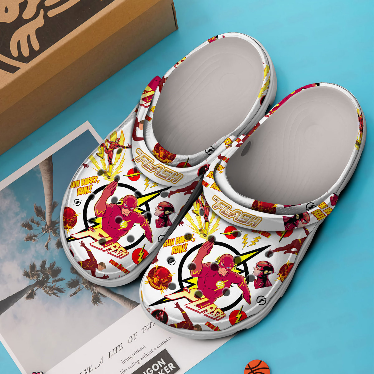 Merchidea The Flash Movie Crocs Crocband Clogs Shoes Comfortable For Men Women and Kids