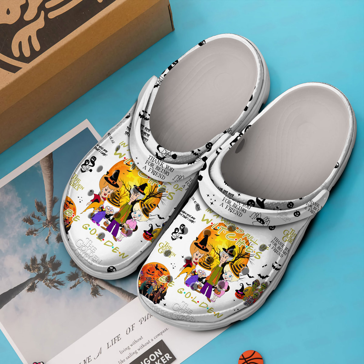 Merchidea The Golden Girls TV Series Crocs Crocband Clogs Shoes Comfortable For Men Women and Kids