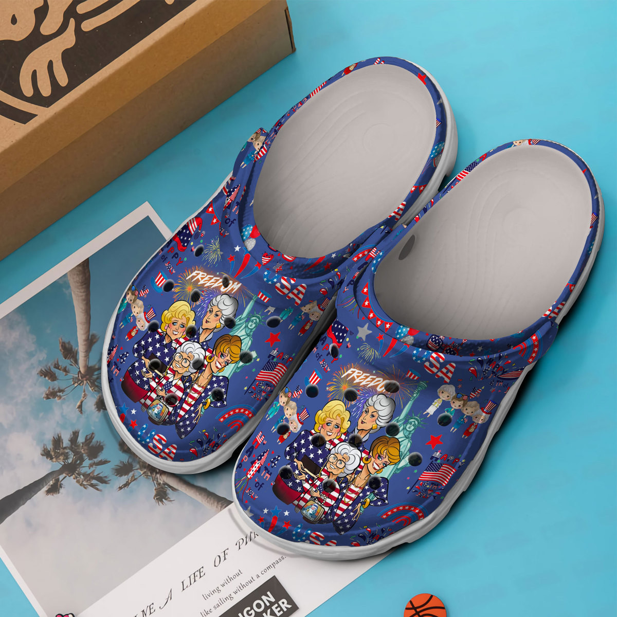 Merchidea The Golden Girls TV Series Crocs Crocband Clogs Shoes Comfortable For Men Women and Kids