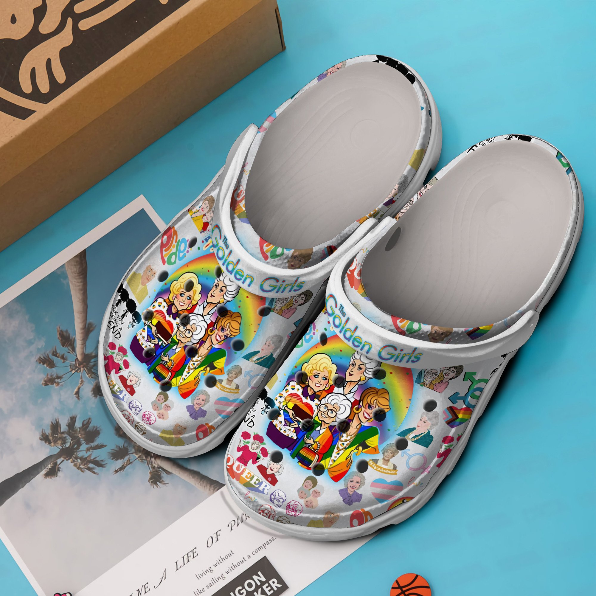 Merchidea The Golden Girls TV Series Crocs Crocband Clogs Shoes Comfortable For Men Women and Kids