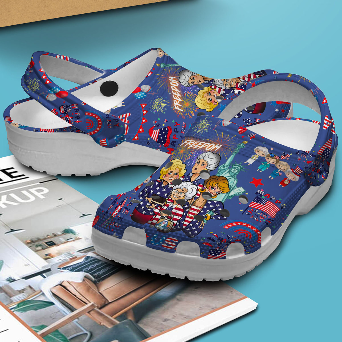 Merchidea The Golden Girls TV Series Crocs Crocband Clogs Shoes Comfortable For Men Women and Kids