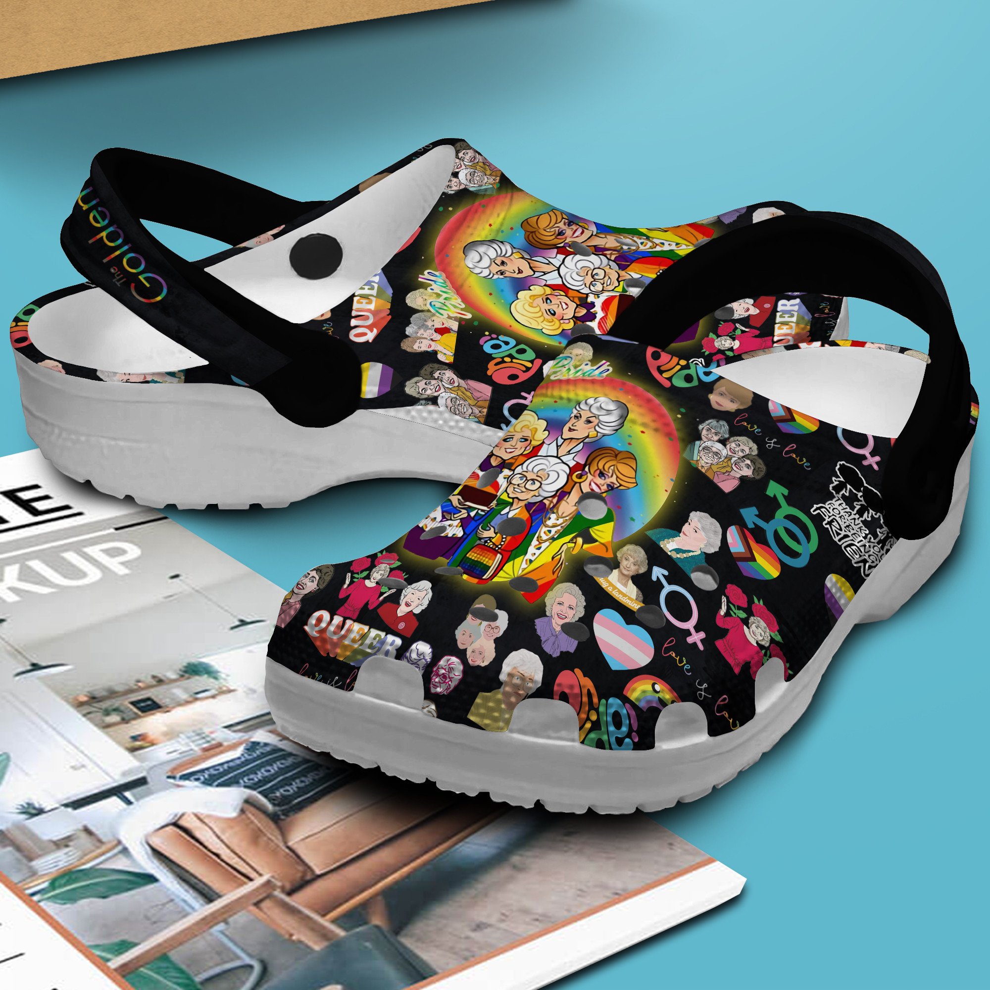 Merchidea The Golden Girls TV Series Crocs Crocband Clogs Shoes Comfortable For Men Women and Kids