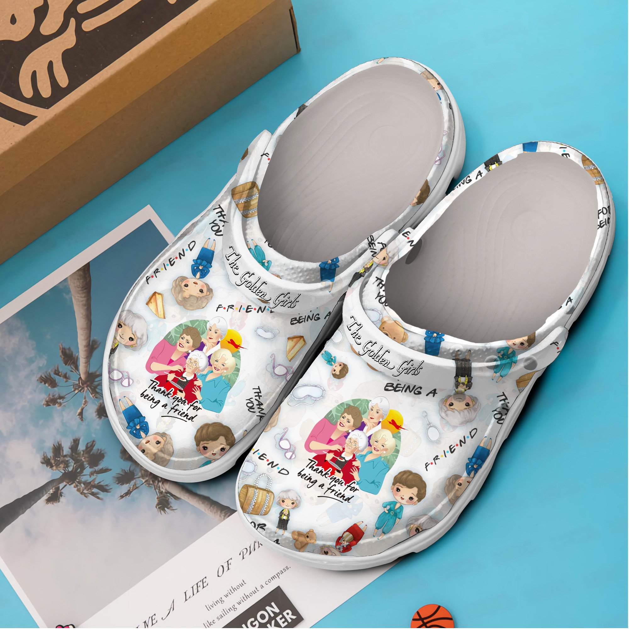 Merchidea The Golden Girls TV Series Crocs Crocband Clogs Shoes Comfortable For Men Women and Kids