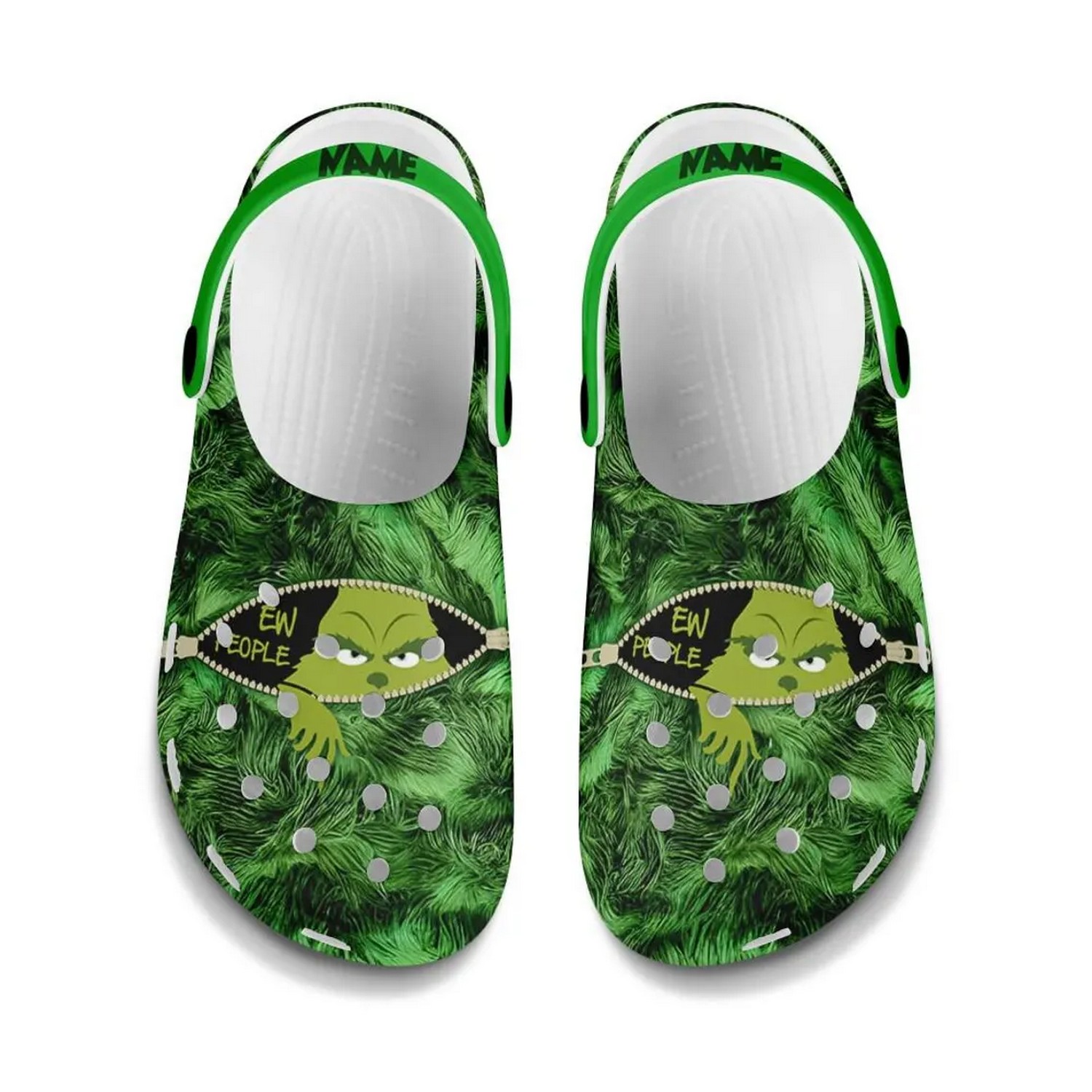 Merchidea The Grinch Movie Christmas Crocs Crocband Clogs Shoes Comfortable For Men Women and Kids