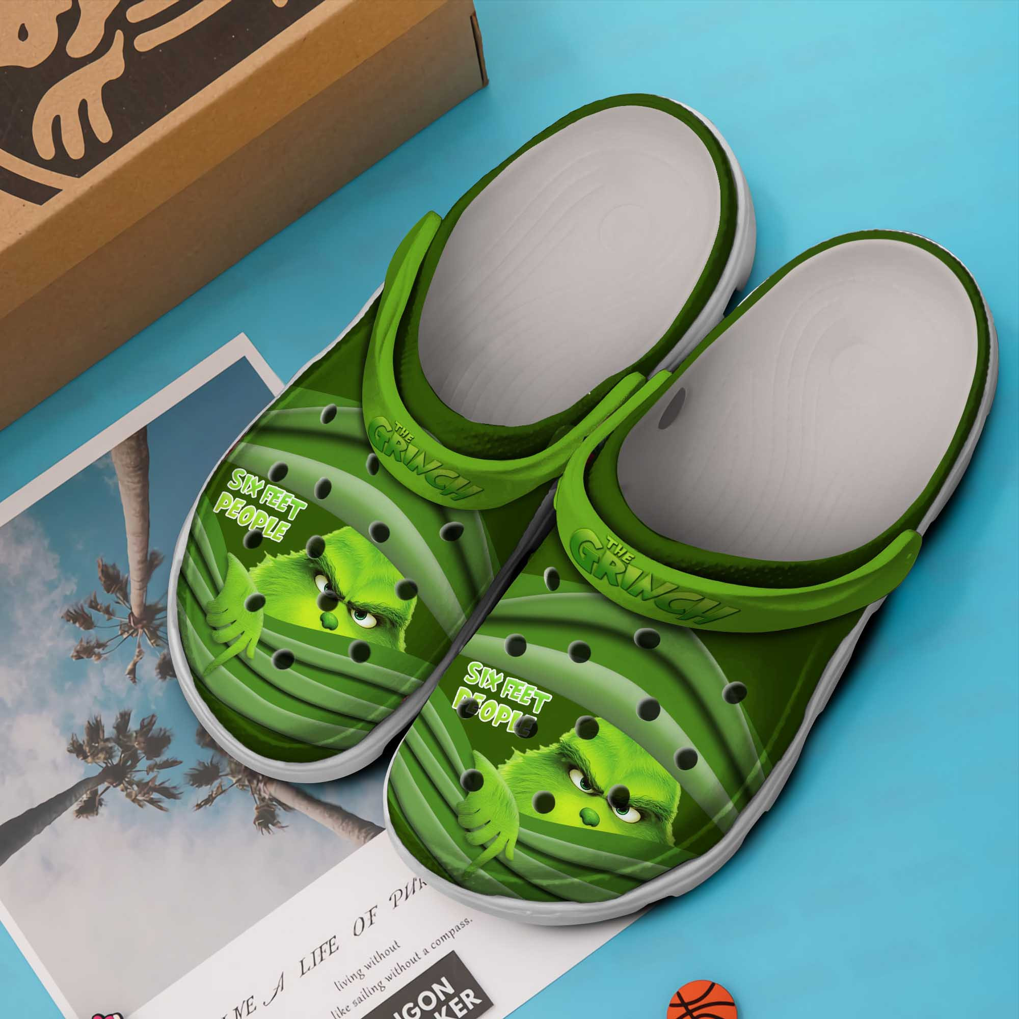 Merchidea The Grinch Movie Christmas Crocs Crocband Clogs Shoes Comfortable For Men Women and Kids