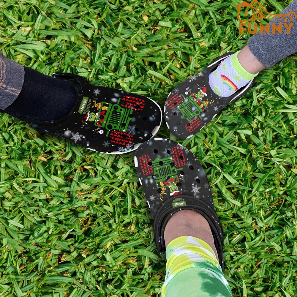 Merchidea The Grinch Movie Christmas Crocs Crocband Clogs Shoes Comfortable For Men Women and Kids