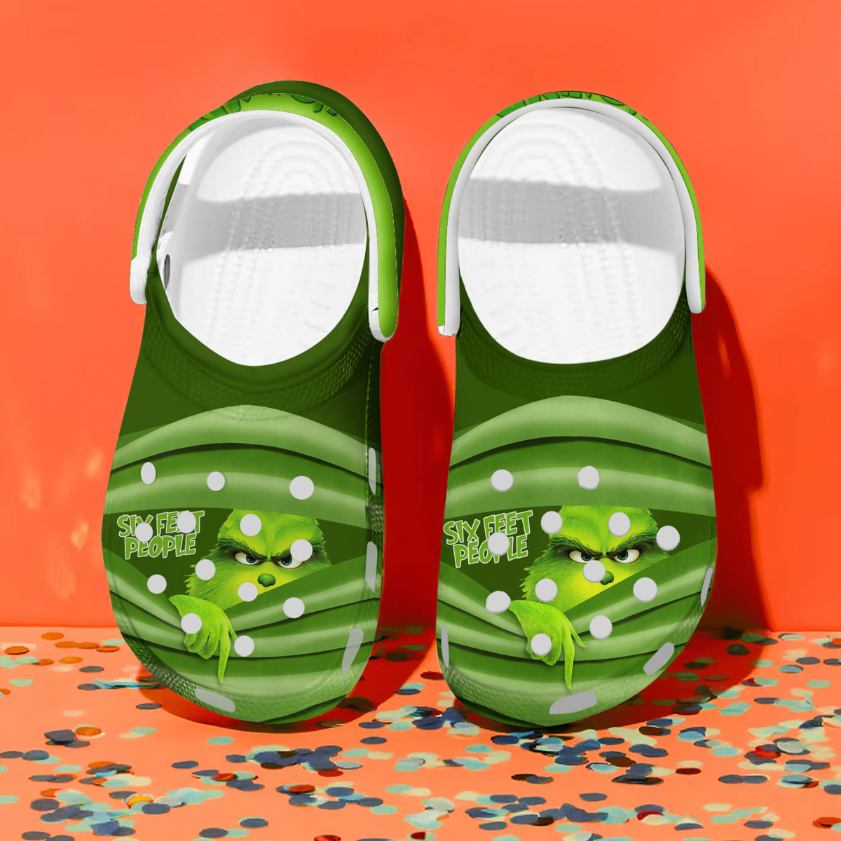 Merchidea The Grinch Movie Christmas Crocs Crocband Clogs Shoes Comfortable For Men Women and Kids