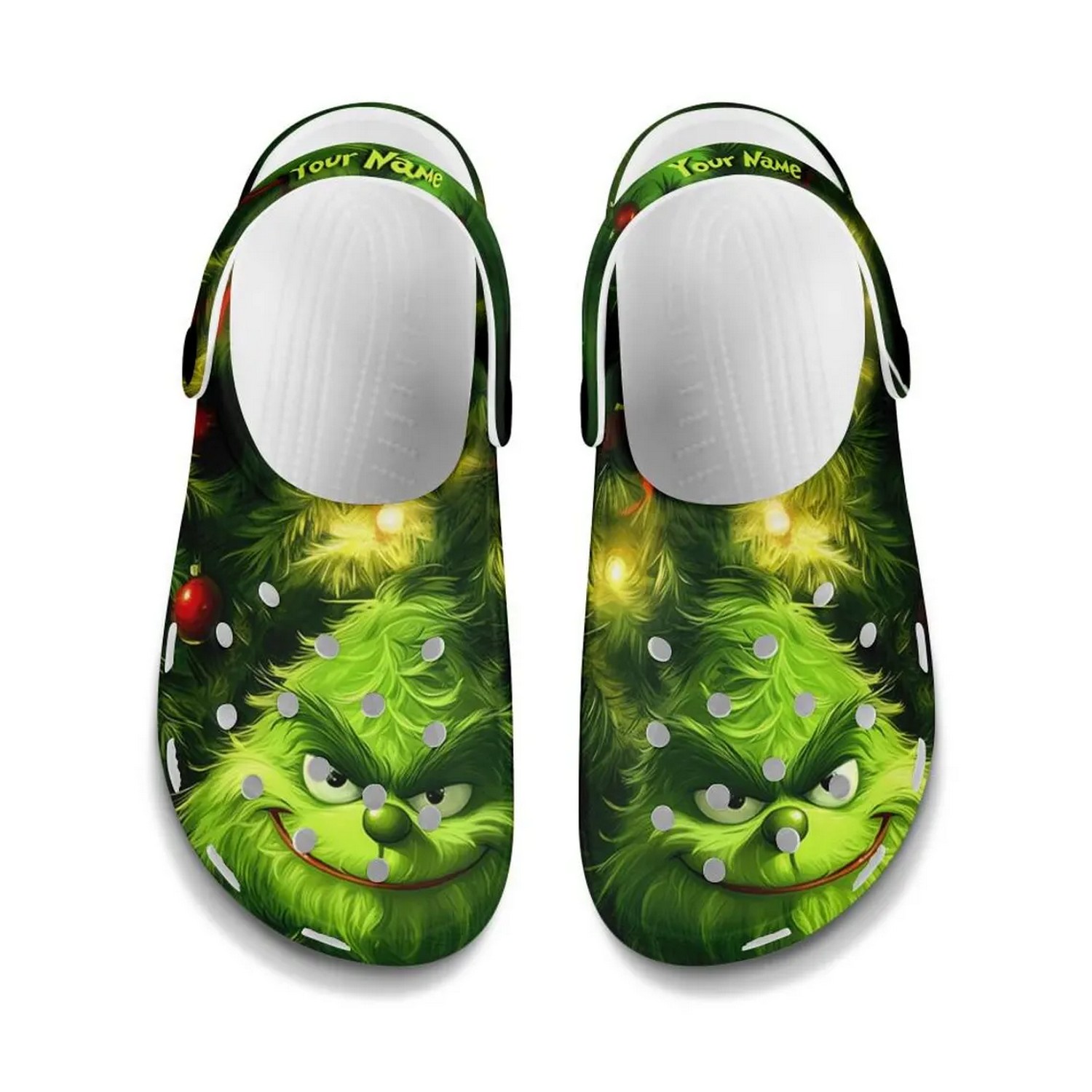 Merchidea The Grinch Movie Christmas Crocs Crocband Clogs Shoes Comfortable For Men Women and Kids