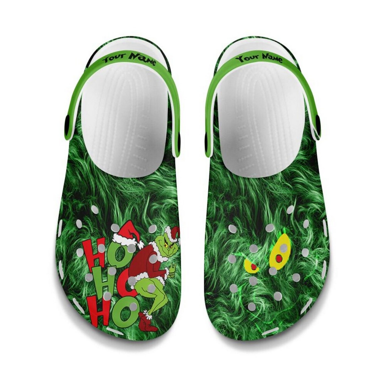 Merchidea The Grinch Movie Christmas Crocs Crocband Clogs Shoes Comfortable For Men Women and Kids