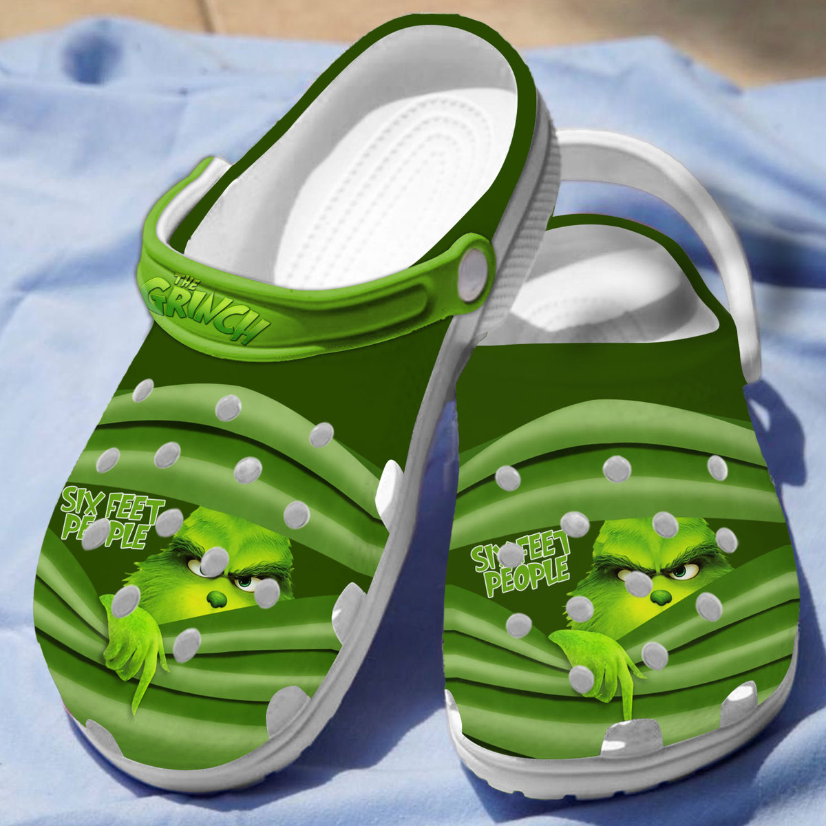 Merchidea The Grinch Movie Christmas Crocs Crocband Clogs Shoes Comfortable For Men Women and Kids