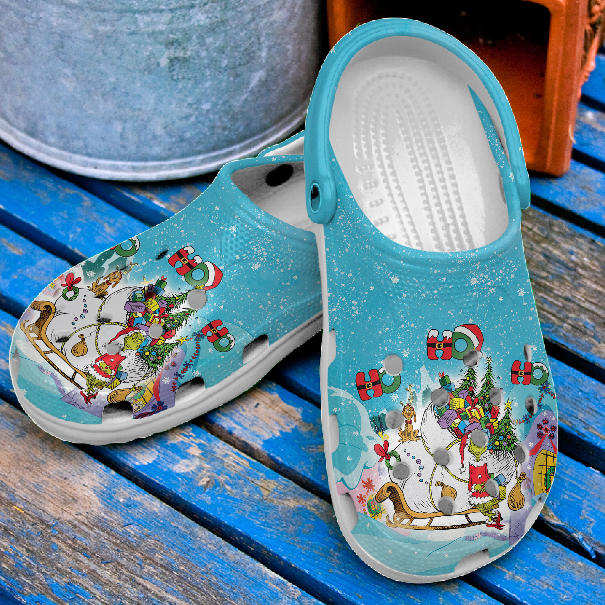 Merchidea The Grinch Movie Crocs Crocband Clogs Shoes Comfortable For Men Women and Kids